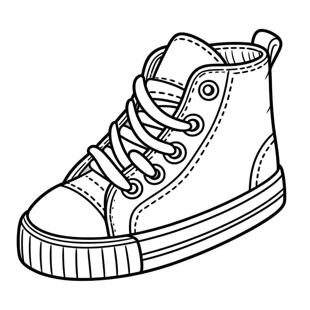 Dibujo de Zapatilla Imprimir para colorir