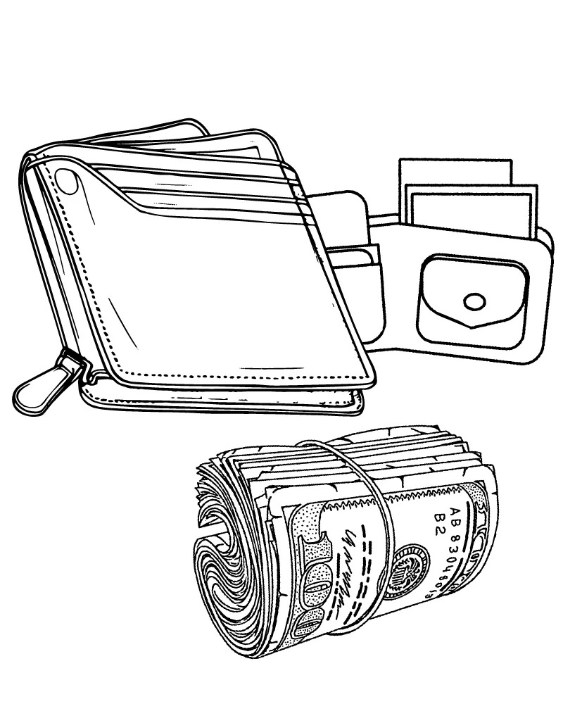 Dibujos de Dibujo Dinero para colorear