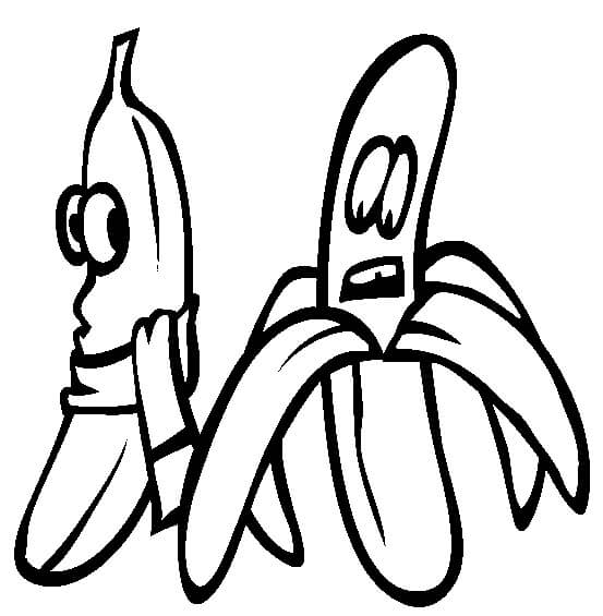 Dibujo Dos Plátanos para colorir