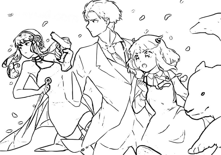 Dibujos de Dibujo gratis de Spy x Family para colorear