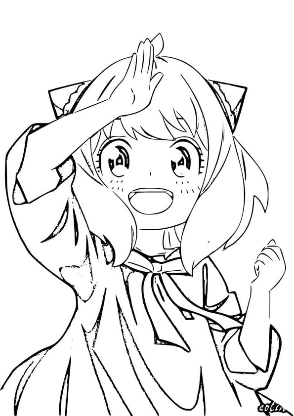 Dibujos de Dibujo imprimible de Anya Forger para colorear