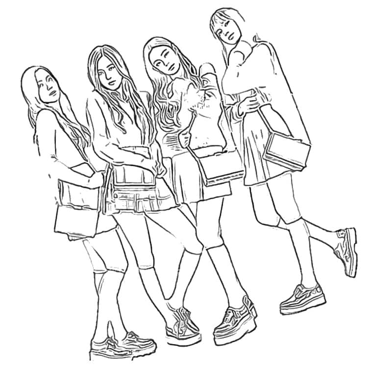 Dibujos de Dibujo imprimible de Blackpink para colorear