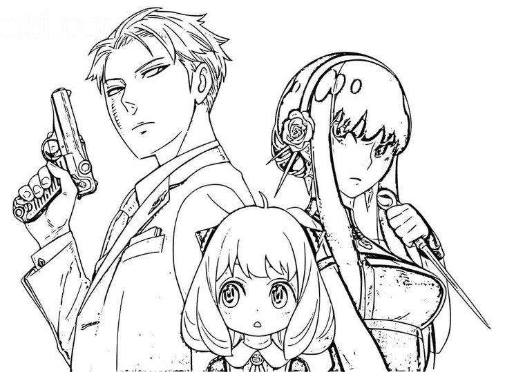 Dibujos de Dibujo imprimible Spy x Family para colorear