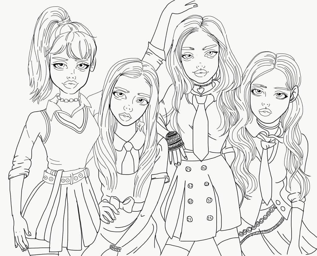 Dibujos de Dibujo lindo de Blackpink para colorear