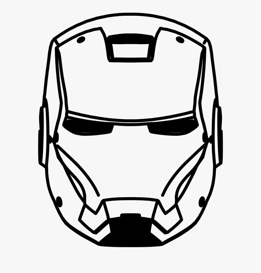 Dibujo Máscara Ironman para colorir