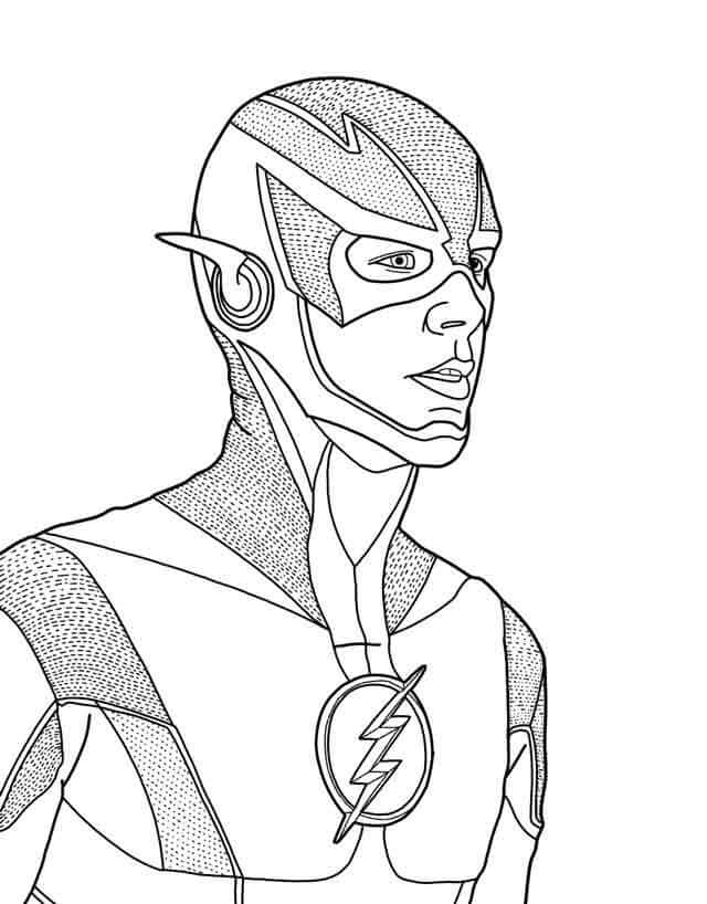 Dibujo Retrato de Flash para colorir