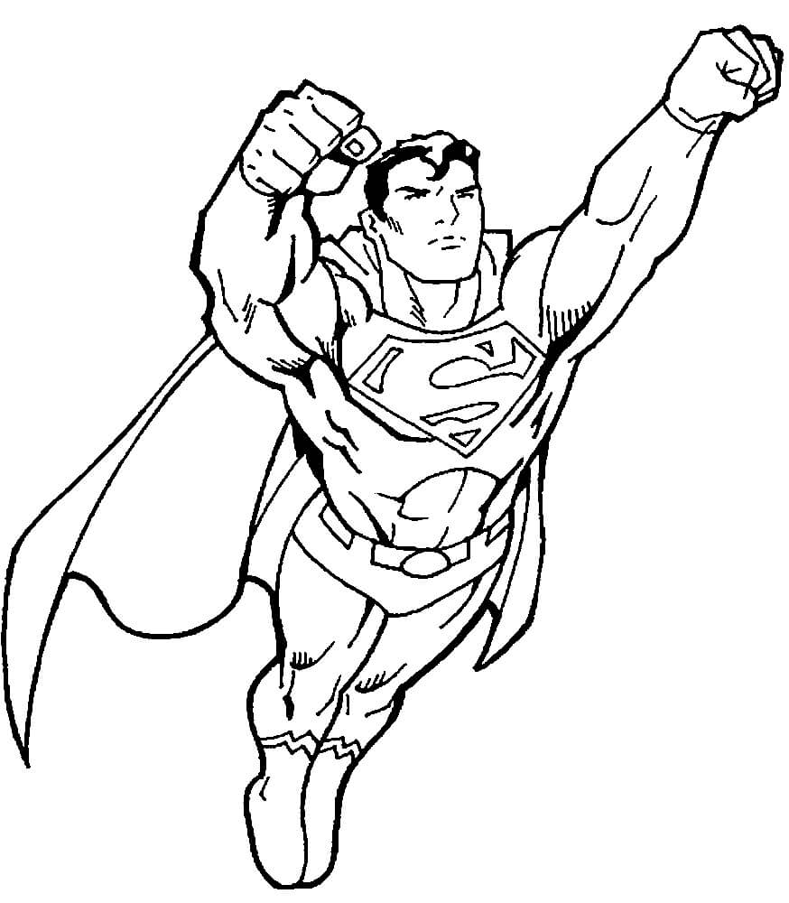 Dibujo Superman Volando para colorir