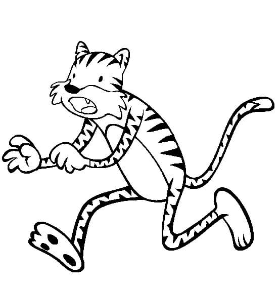 Dibujo Tigre Corriendo para colorir