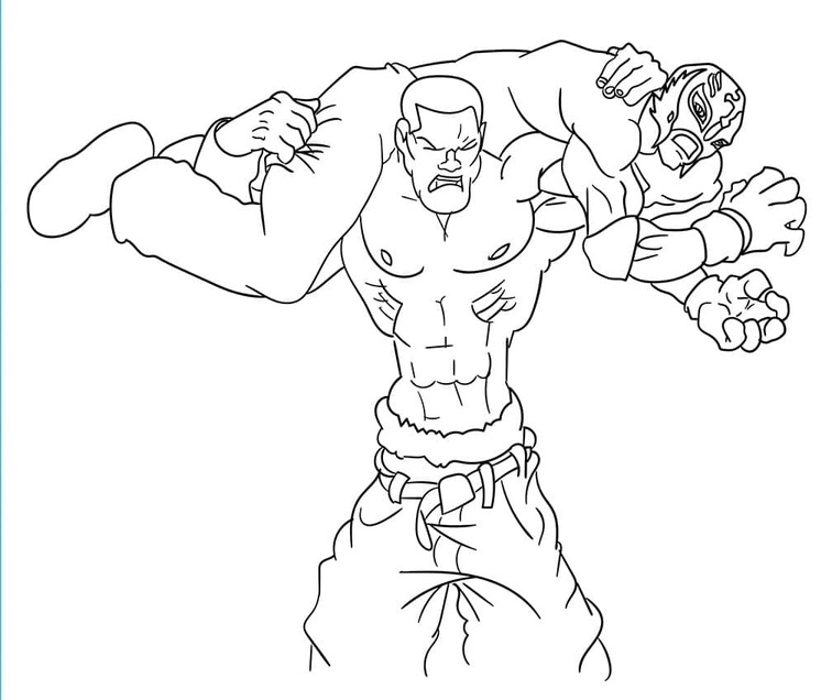Dibujo WWE 2 para colorir