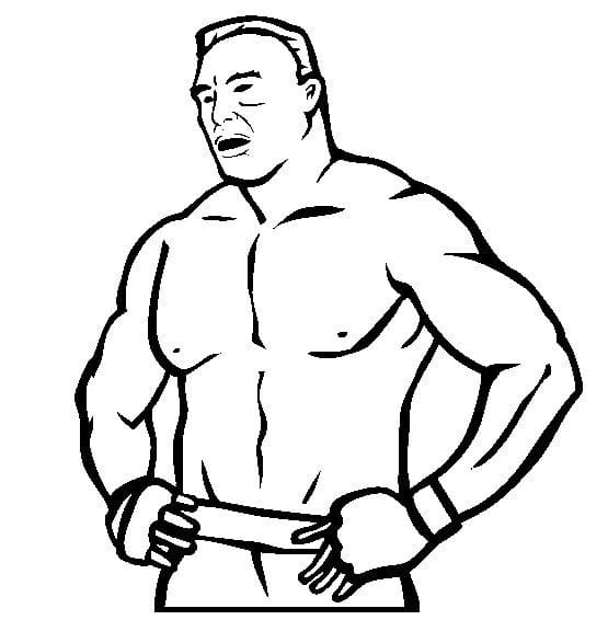 Dibujo WWE fácil para colorir