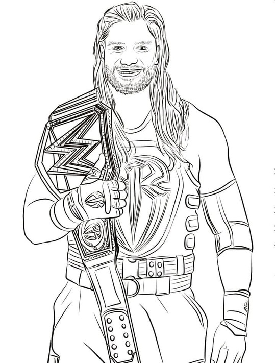Dibujo WWE Gratis para niños para colorir