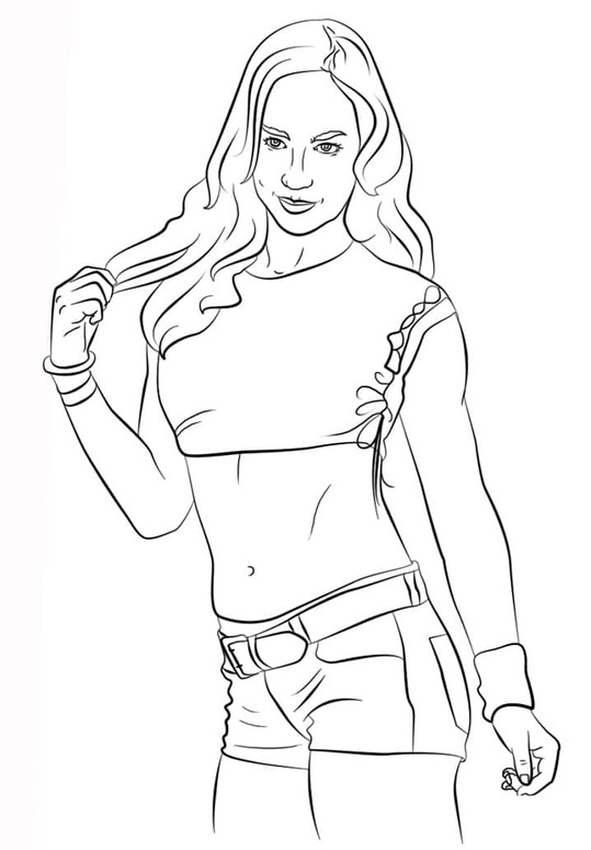 Dibujo WWE imprimible para colorir
