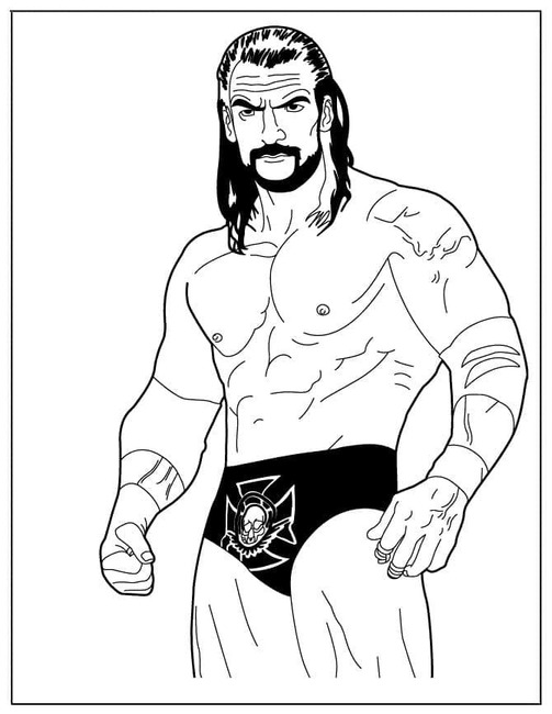 Dibujo WWE Imprimible para niños para colorir