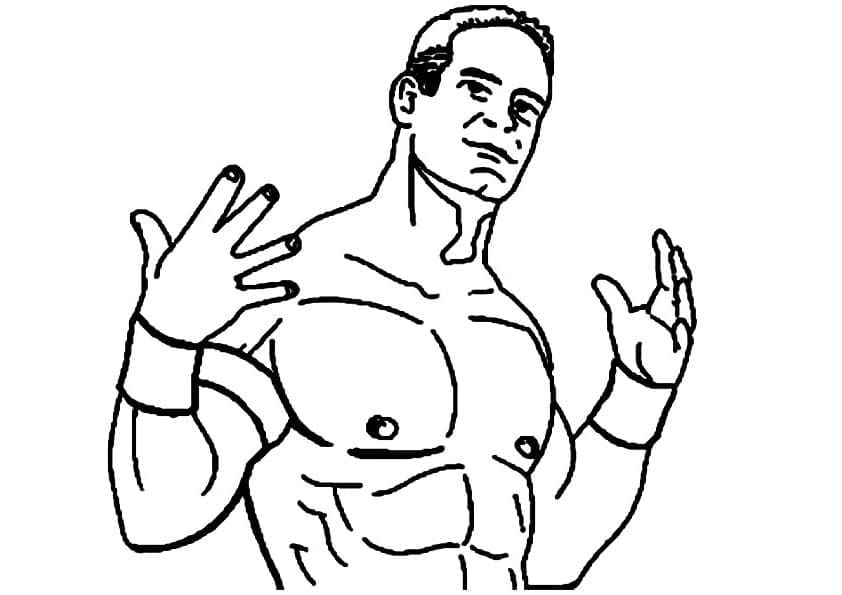 Dibujo WWE sencillo para colorir
