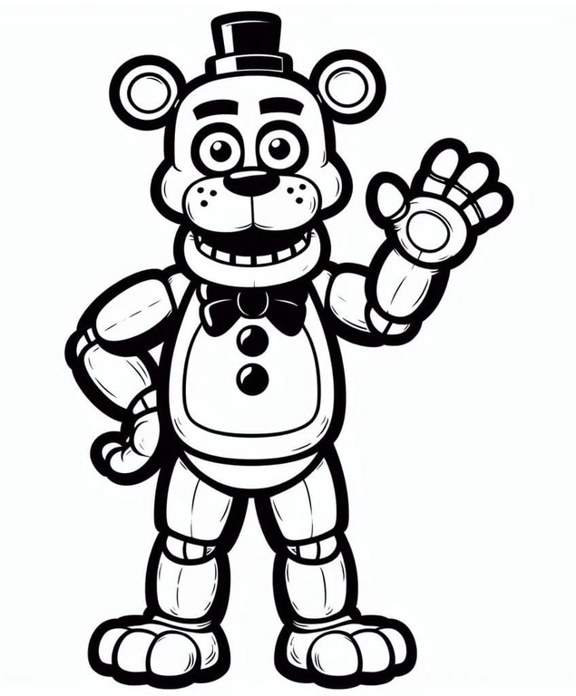 Dibujos de Dibujos animados de Freddy Fazbear para colorear