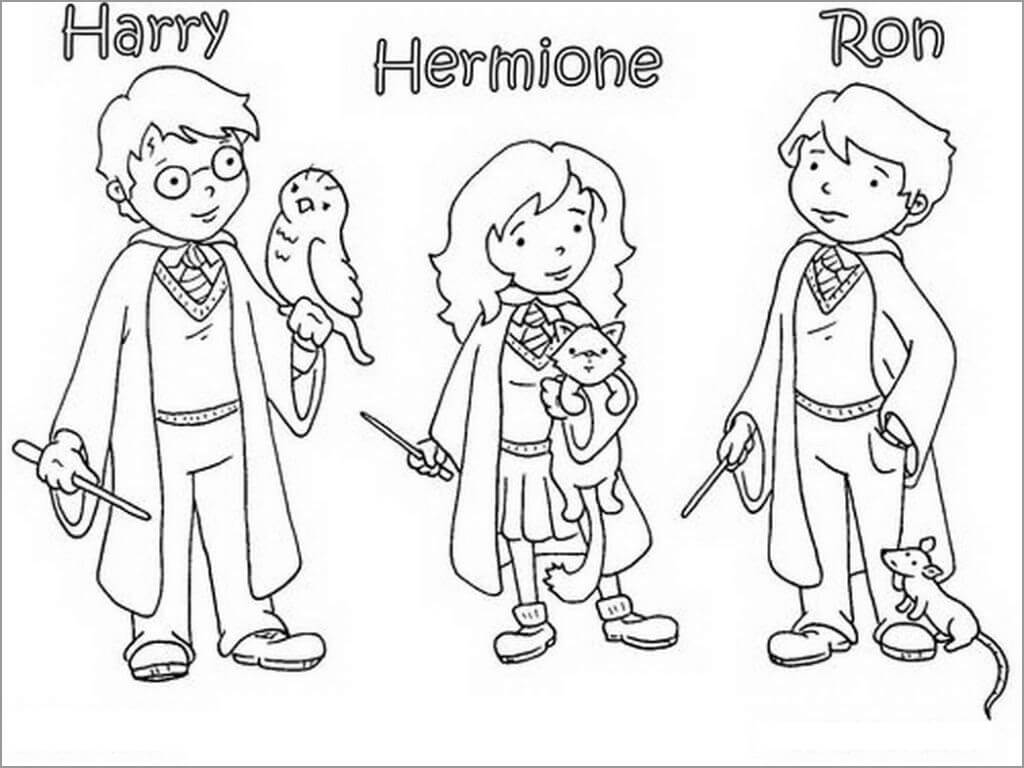 Dibujos animados de Harry Potter y Amigos para colorir