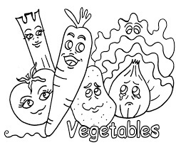 Dibujos de Dibujos Animados de Vegetales para colorear