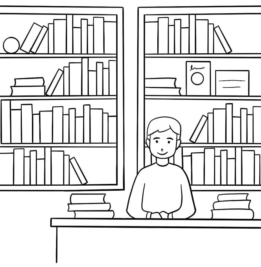 Dibujos de Dibujos Biblioteca Imprimible para niños para colorear