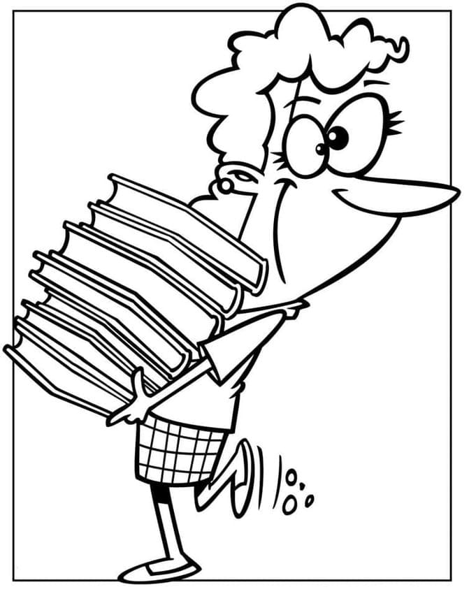 Dibujos de Dibujos Biblioteca sencillo para colorear