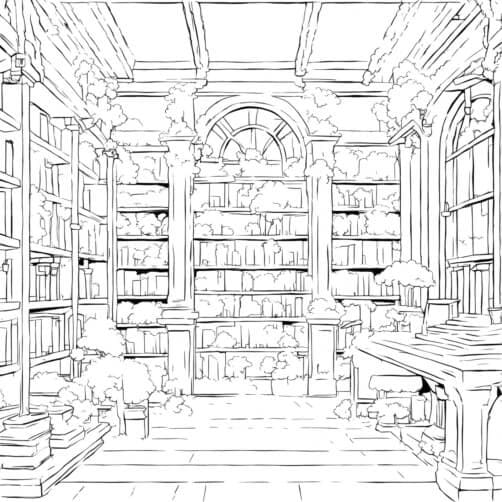 Dibujos de Dibujos de Biblioteca 3 para colorear
