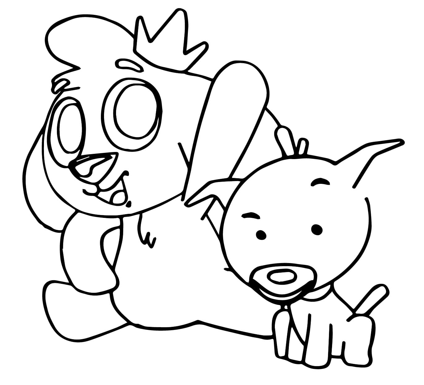 Dibujos de Mikecrack y Willy Perro para colorir