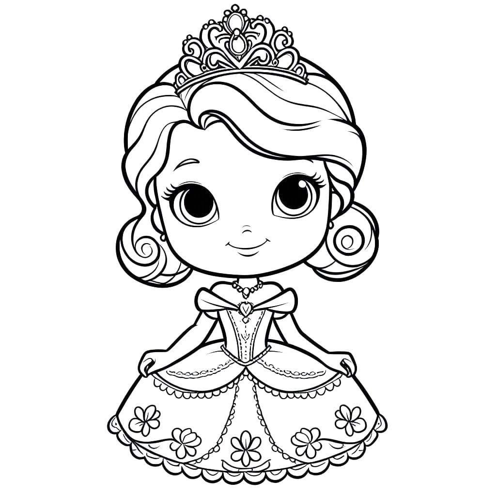 Dibujos de Dibujos Princesita Sofía para colorear