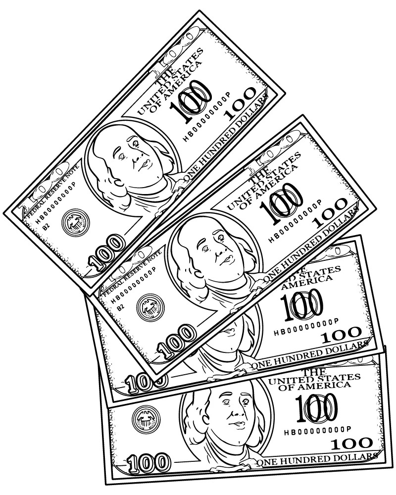 Dibujos de Dinero 1 para colorear