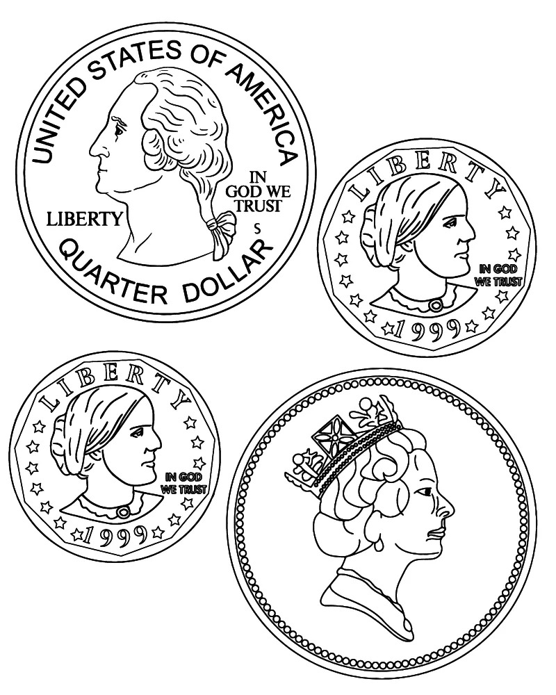 Dibujos de Dinero 3 para colorear