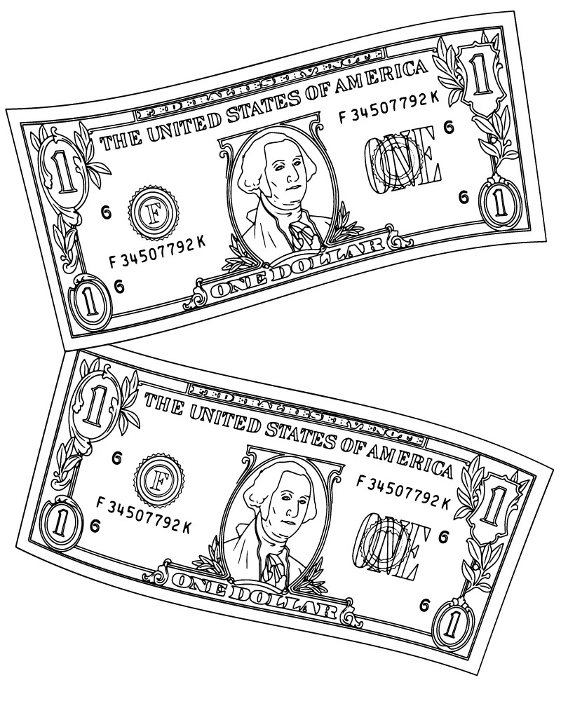 Dibujos de Dinero 4 para colorear