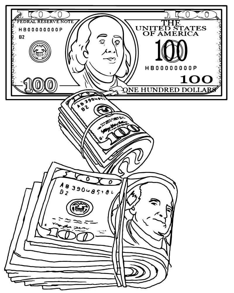 Dibujos de Dinero 6 para colorear