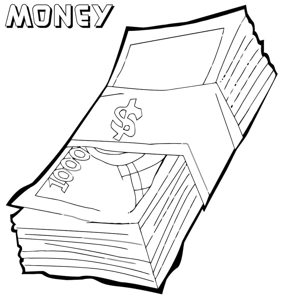 Dibujos de Dinero fácil en niños para colorear