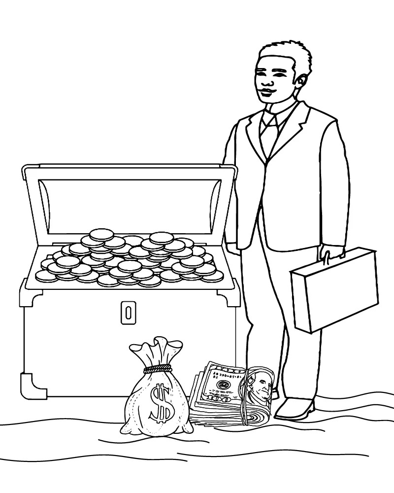 Dibujos de Dinero gratis para colorear