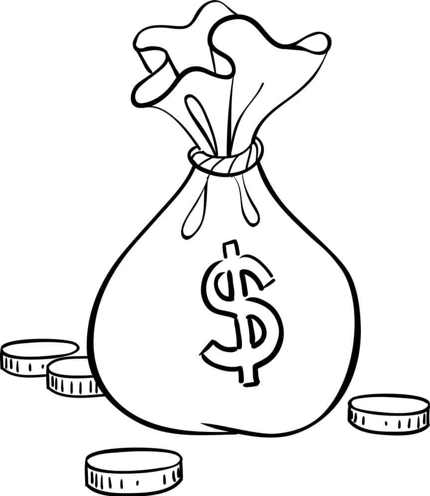 Dibujos de Dinero Muy sencillo para colorear