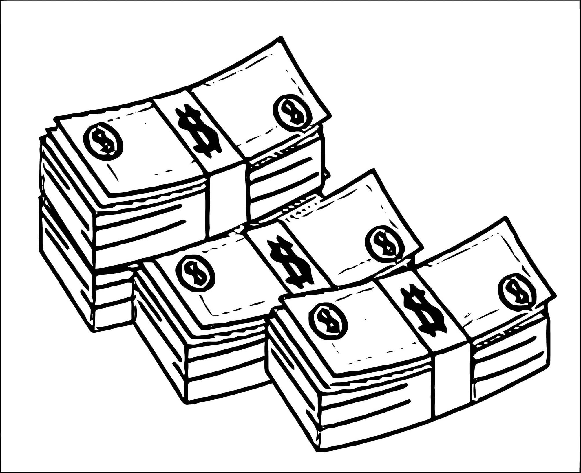 Dibujos de Dinero sencillo en niños para colorear