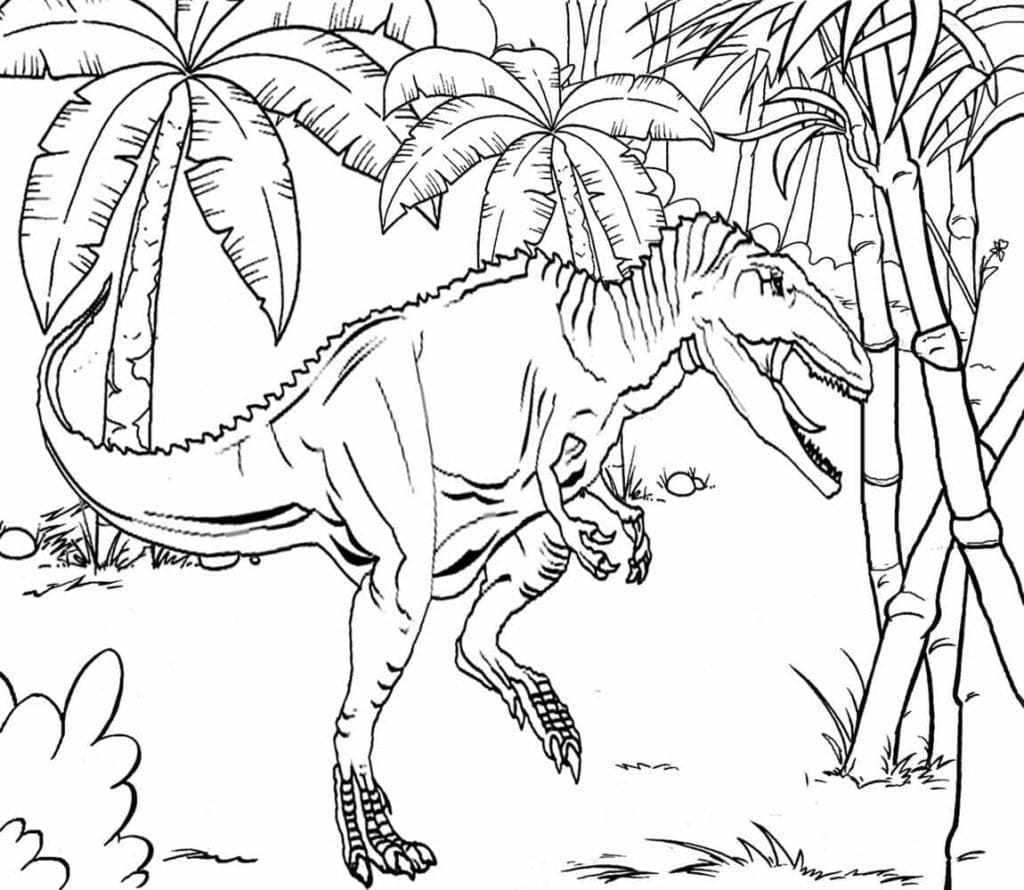 Dibujos de Dinosaurio de Jurassic Park para colorear