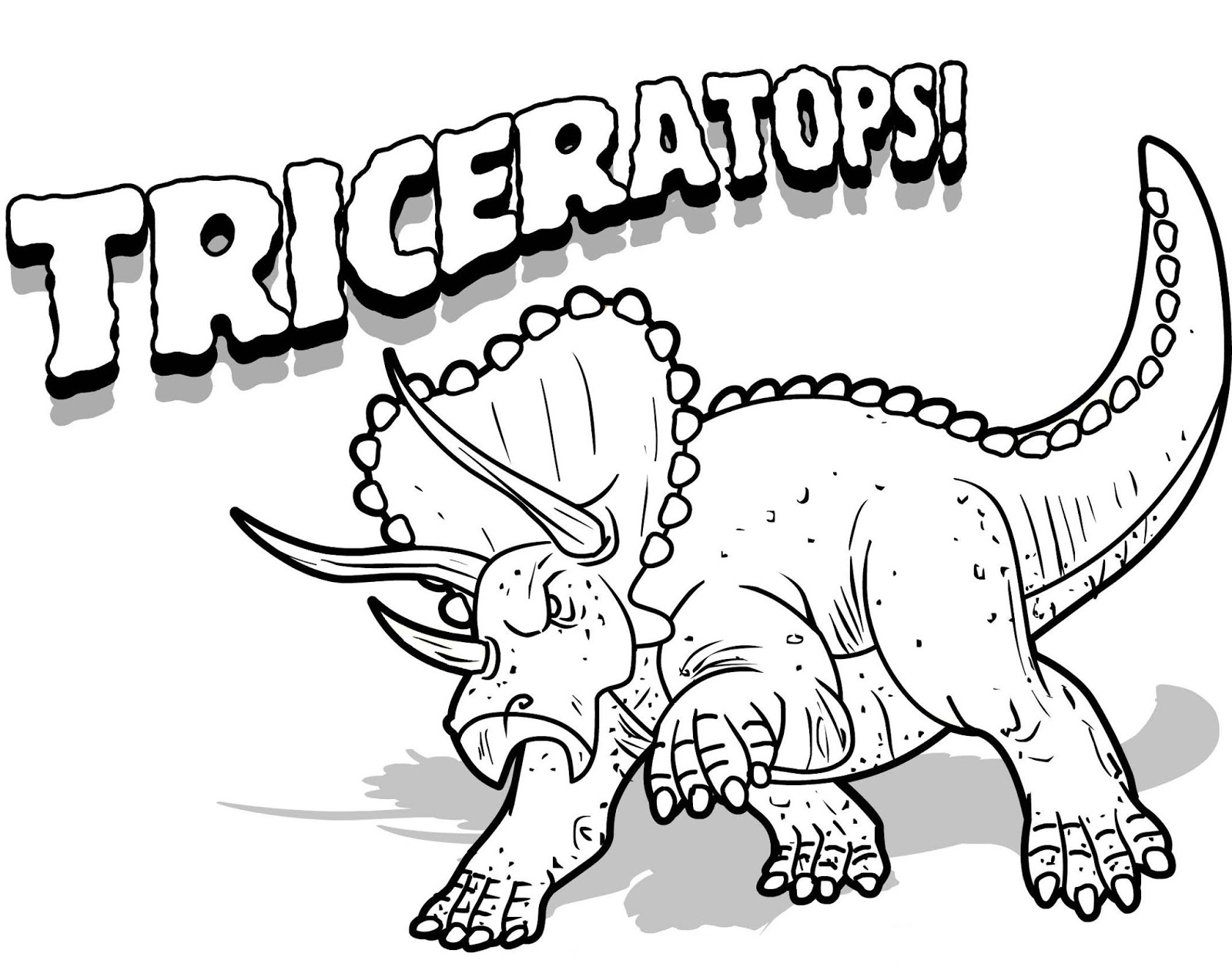 Dibujos de Dinosaurio Triceratops para colorear