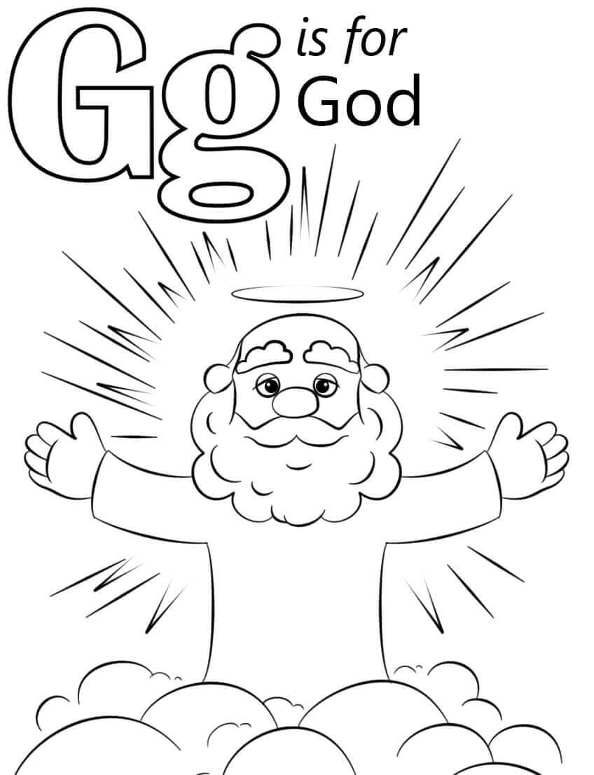 Dibujos de Dios Letra G para colorear