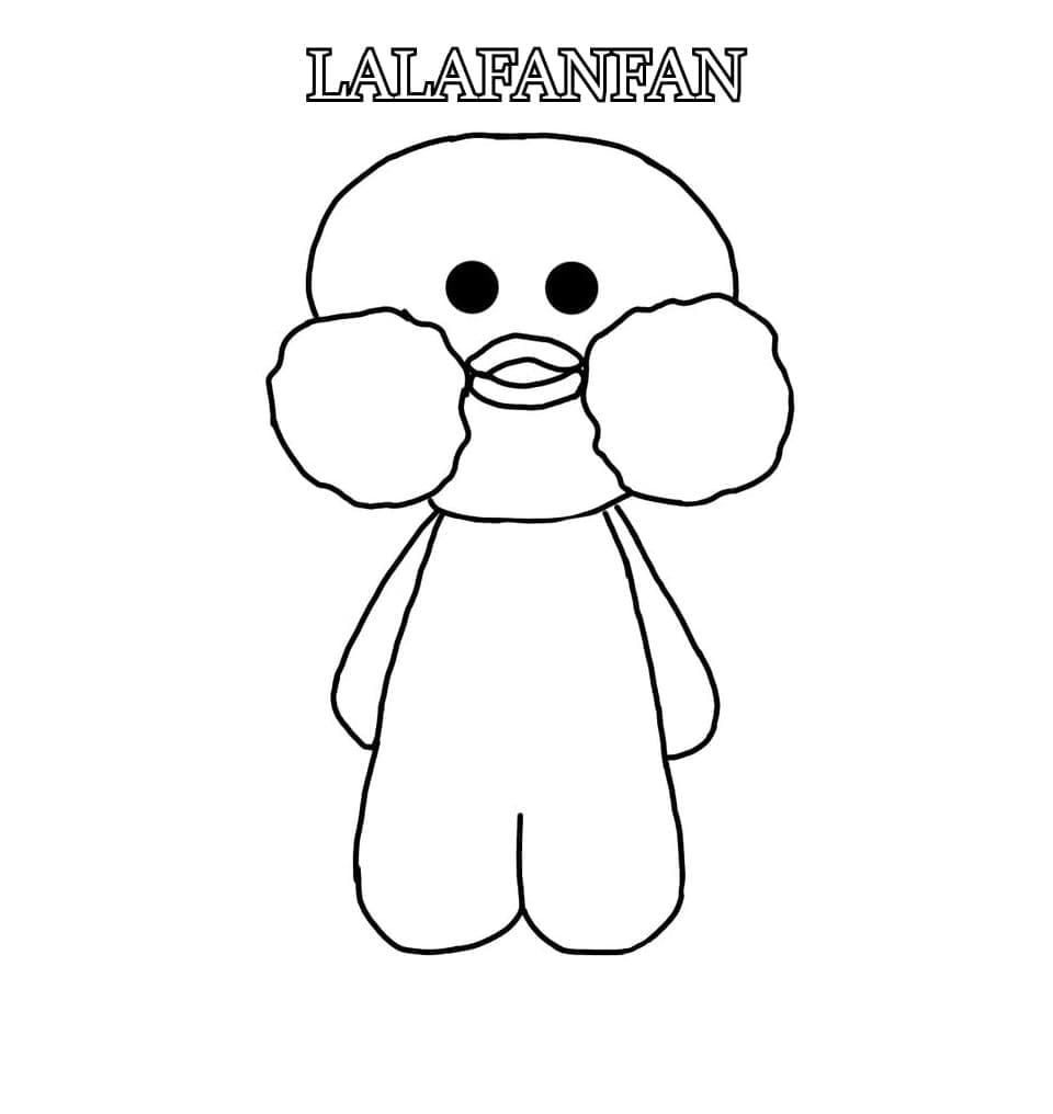 Divertido pato Lalafanfan para colorir
