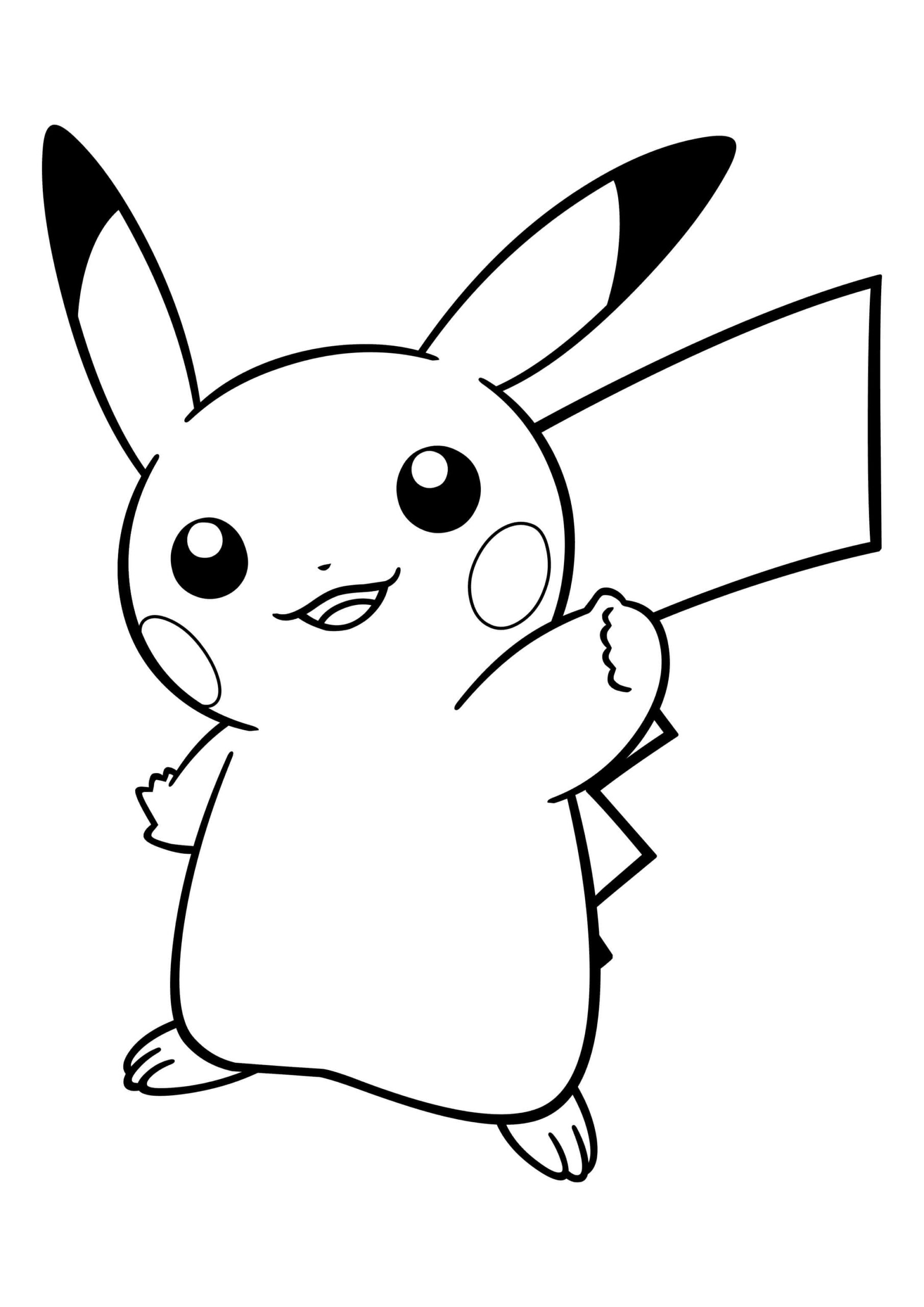 Dibujos de Divertido Pikachu para colorear