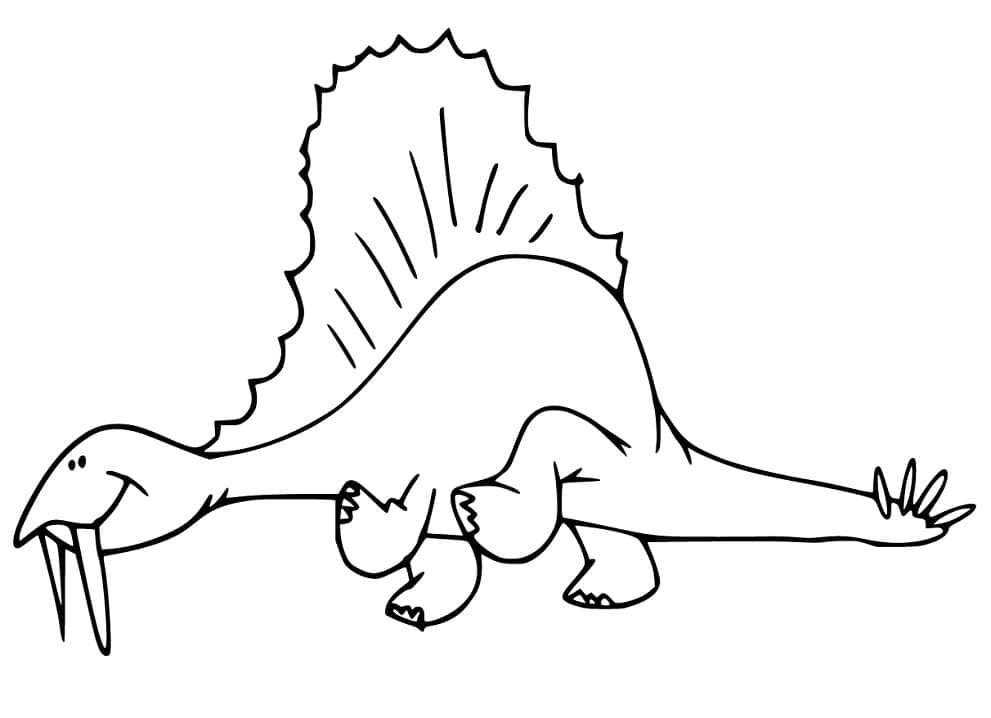 Dibujos de Divertido Spinosaurus para colorear