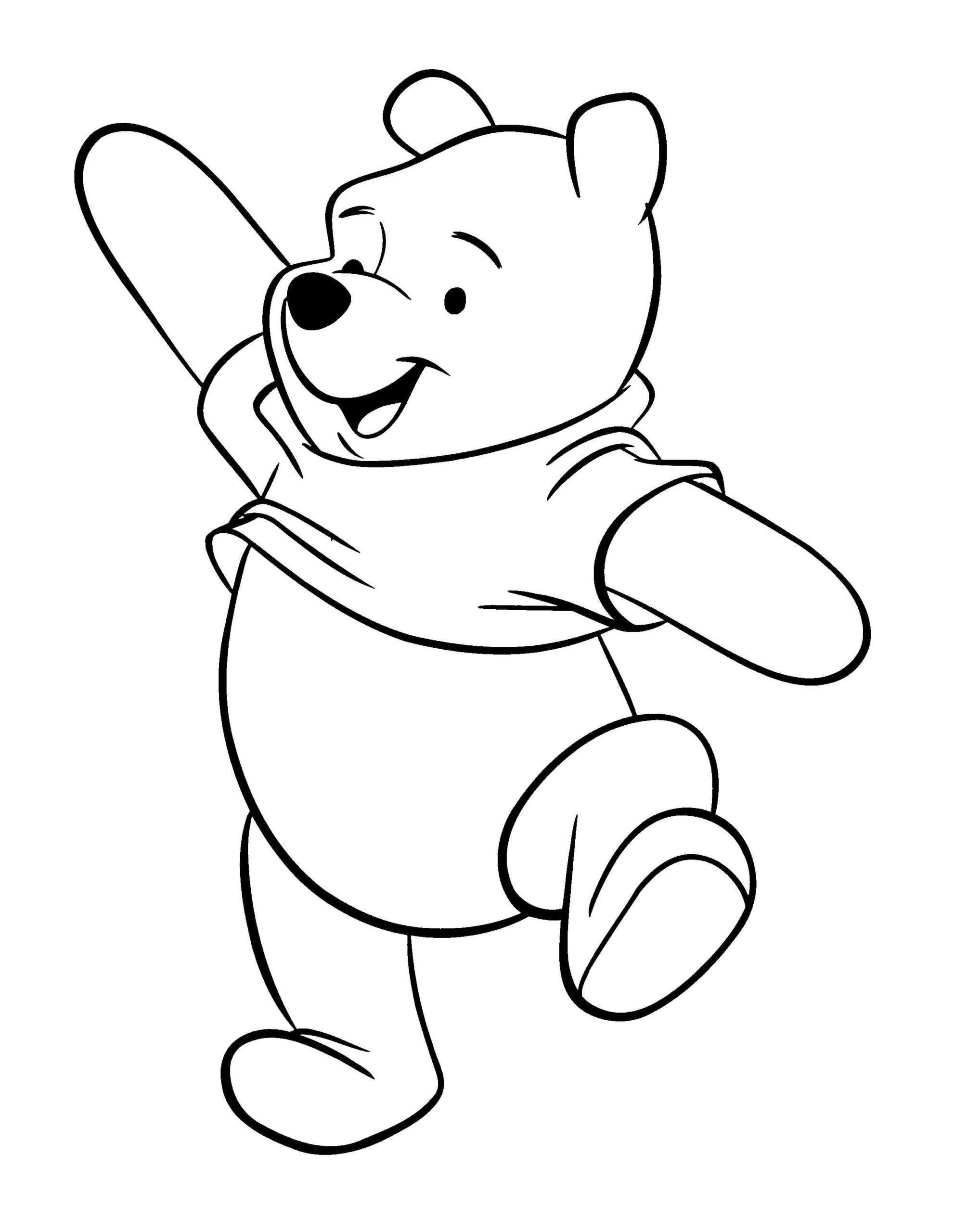 Divertido Winnie de Pooh para colorir