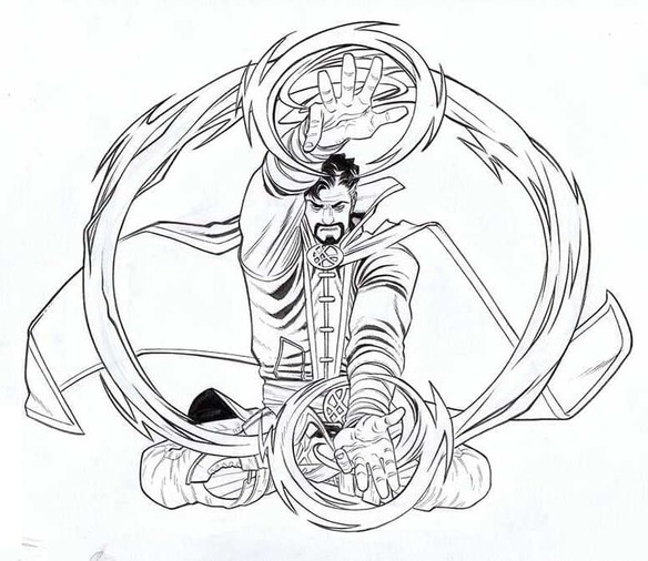 Dibujos de Doctor Strange muy chulo para colorear
