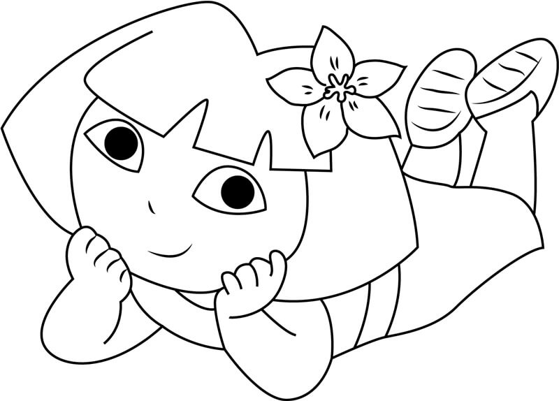 Dibujos de Dora Sonriendo para colorear