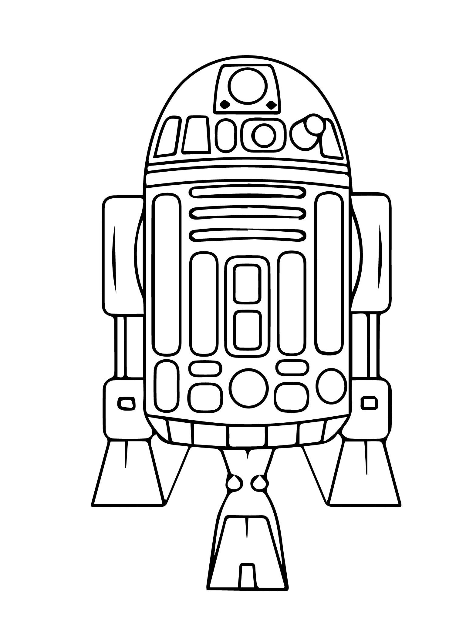 Dibujos de Droide Astromecánico R2 D2 para colorear