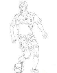 Dibujos de Eden Hazard Jugando Futbol para colorear