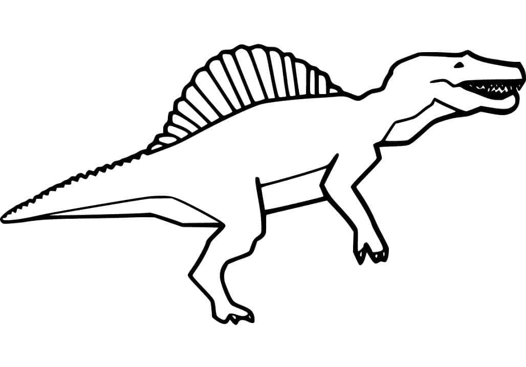 El asombroso Spinosaurus para colorir