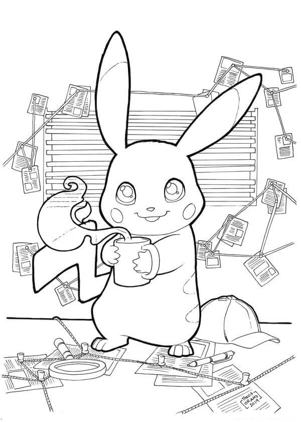 El detective Pikachu para colorir