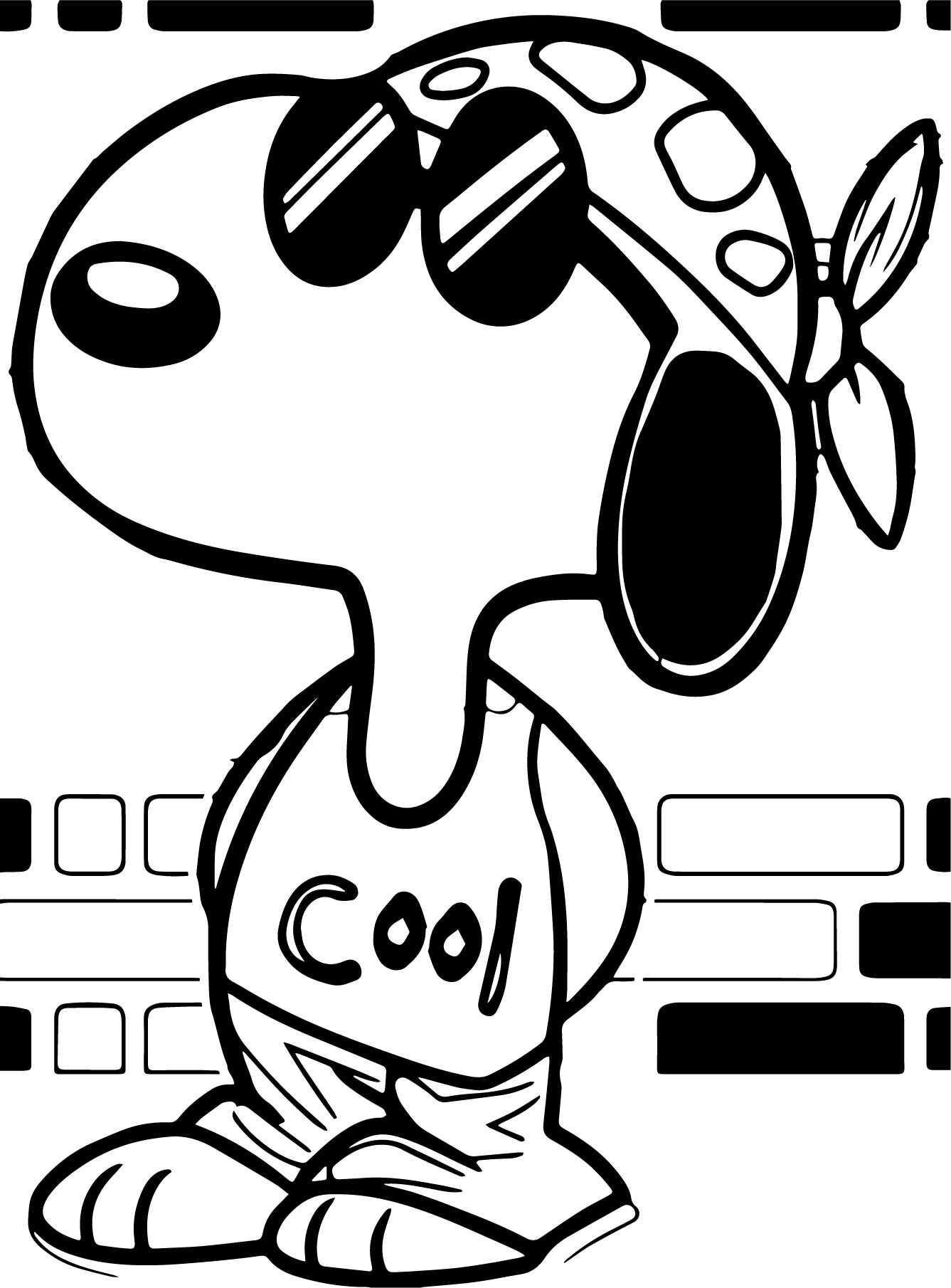 Dibujos de El Estilo Más Cool De Snoopy para colorear