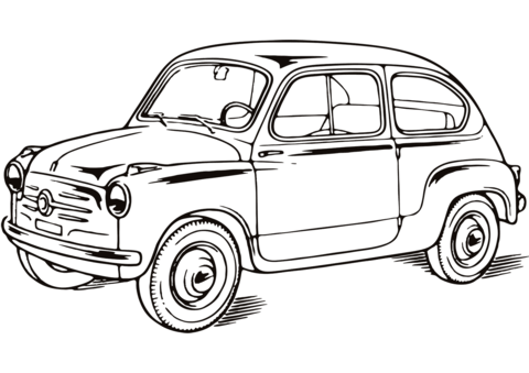 El Fiat 600 para colorir