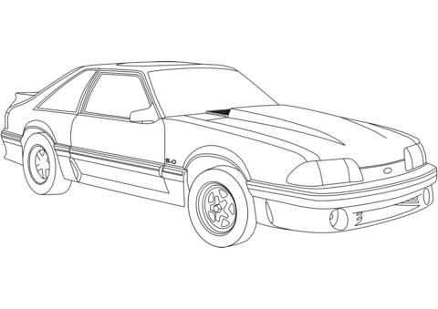 El Ford Mustang para colorir